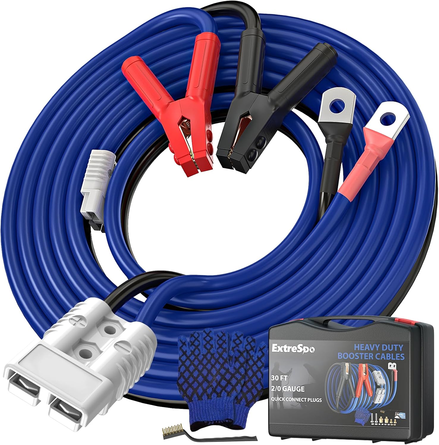 2/0 Gauge 30 FT Heavy Duty Jumper Cables for All Vehicles