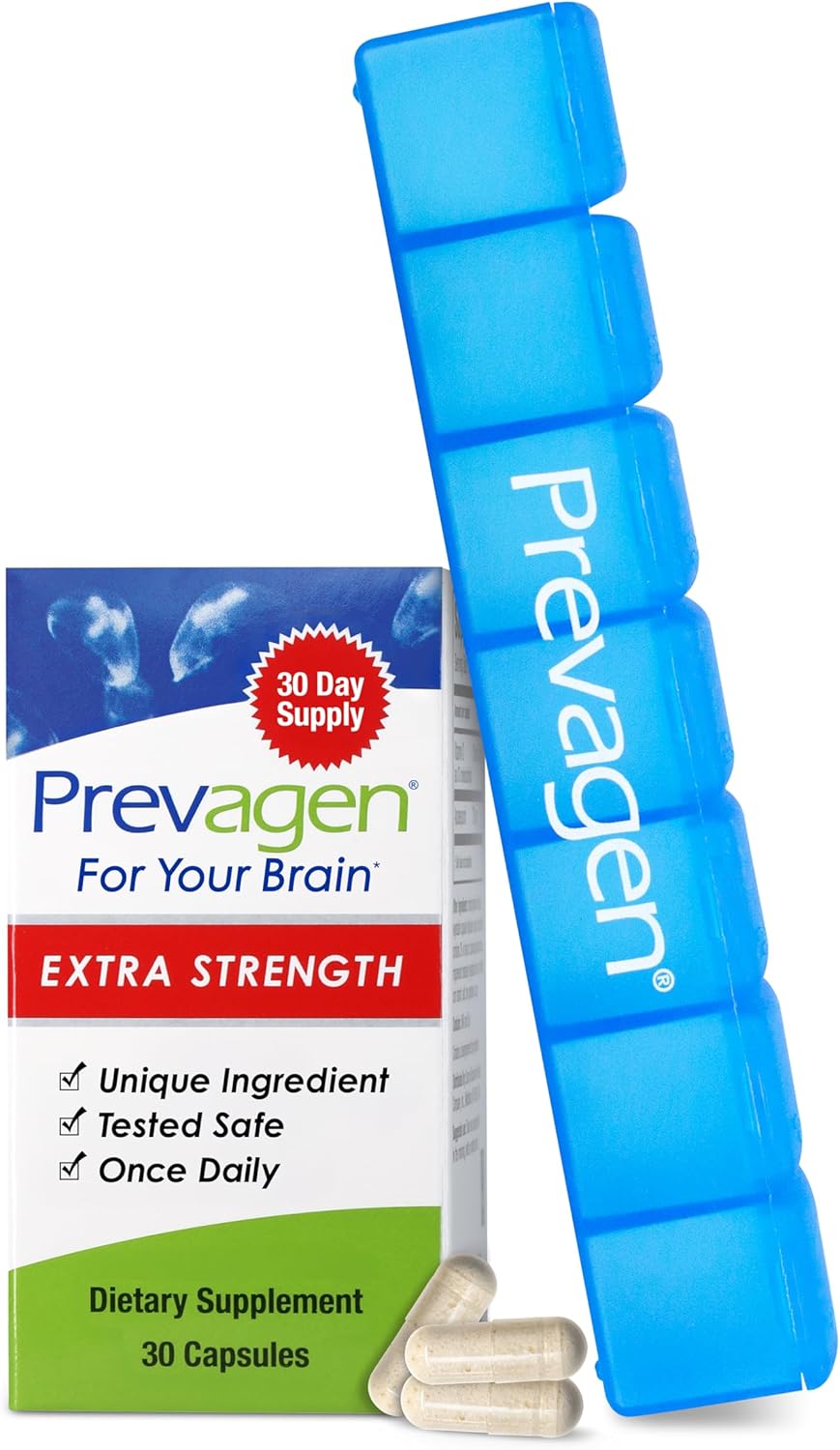 Prevagen Extra Strength Brain Supplement with 7-Day Pill Minder
