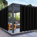 PureFit Outdoor Curtains 100W x 120L in Black - Waterproof Patio Panel