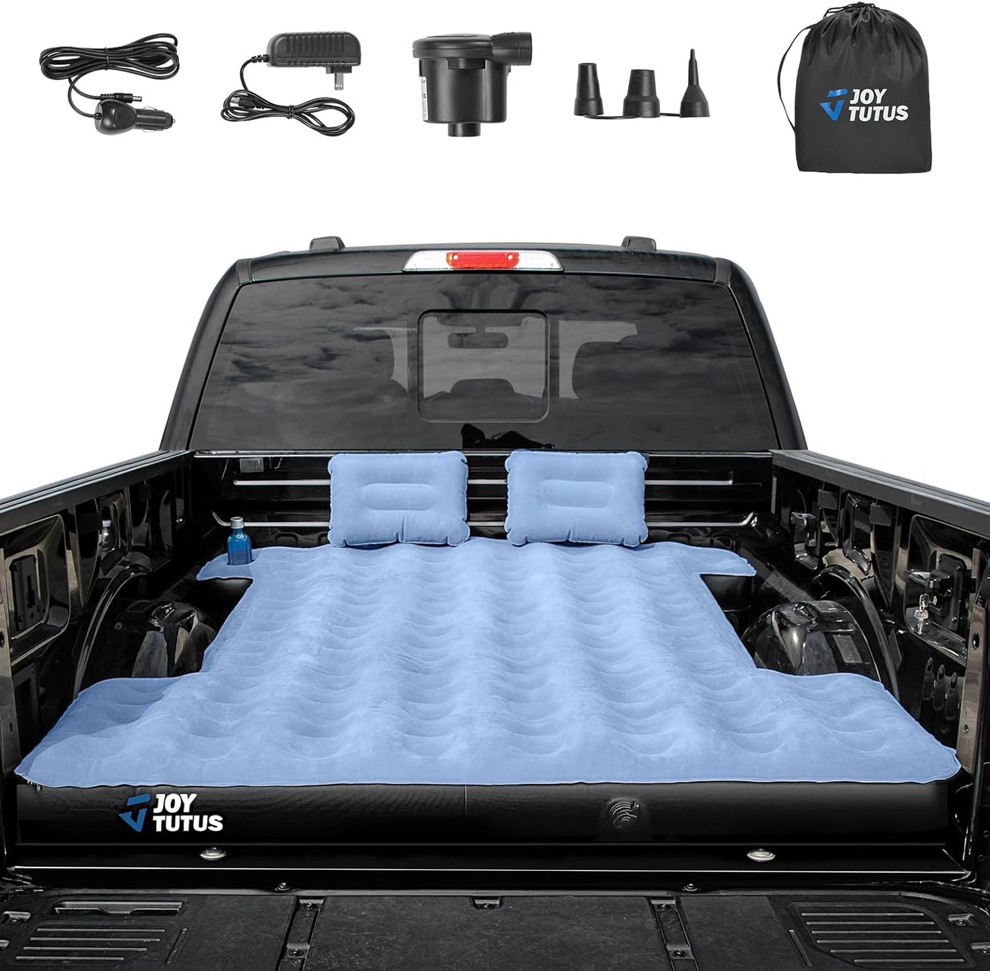 JOYTUTUS Truck Mattress for Camping with Inflatable Pillow