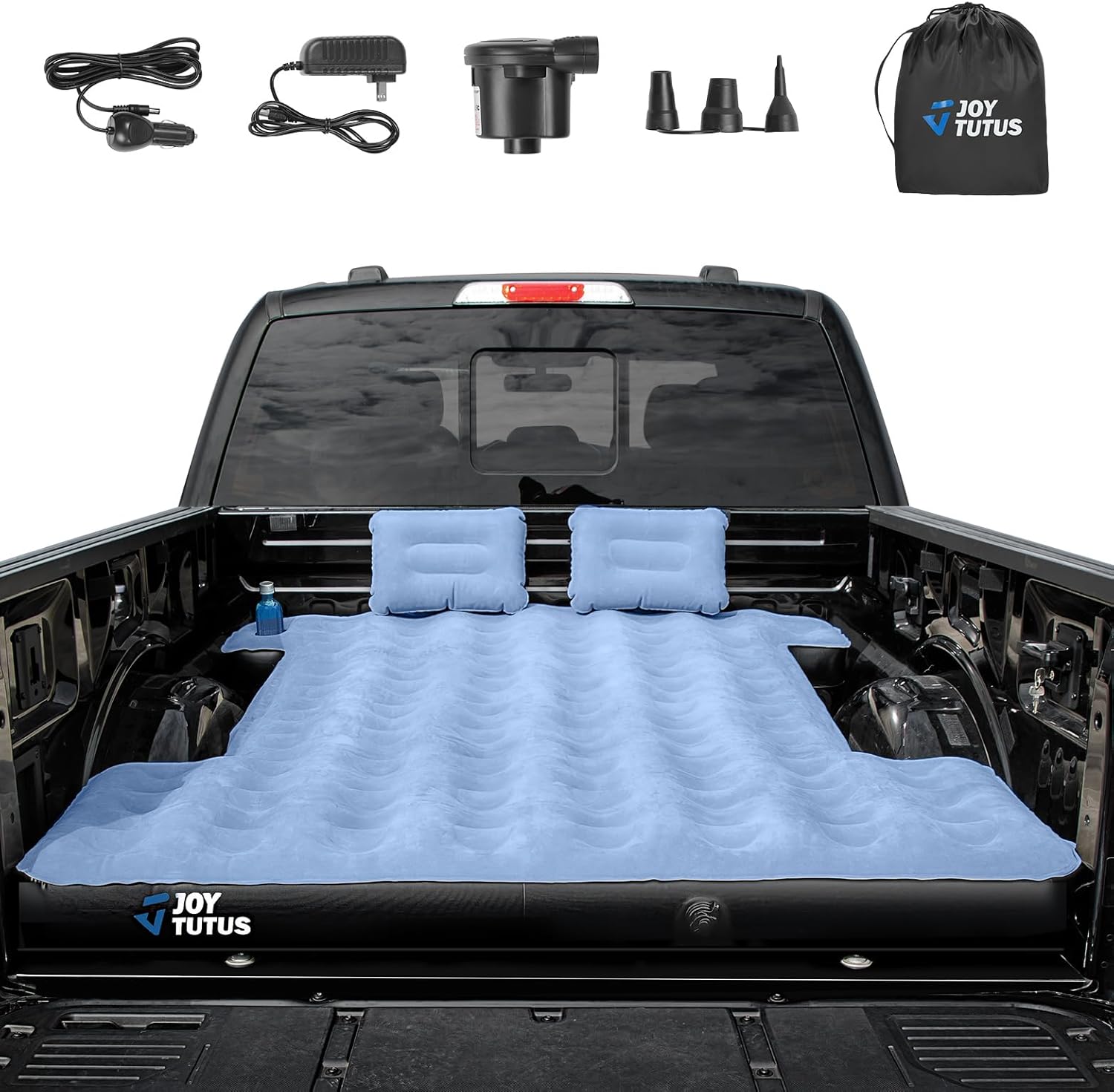 JOYTUTUS Truck Mattress for Camping with Inflatable Pillow