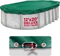 12 x 20 ft Oval Pool Cover for Above Ground Pools - Durable Mesh