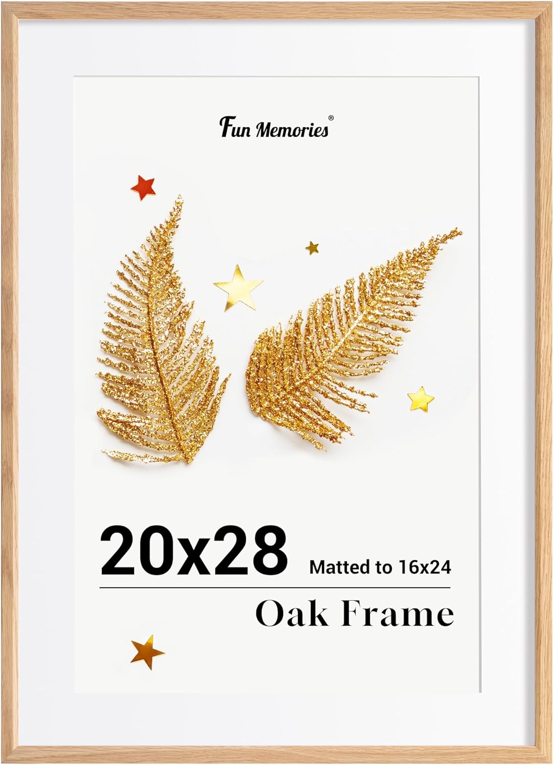 20x28 Oak Picture Frame for Wall Art and Prints - Solid Wood