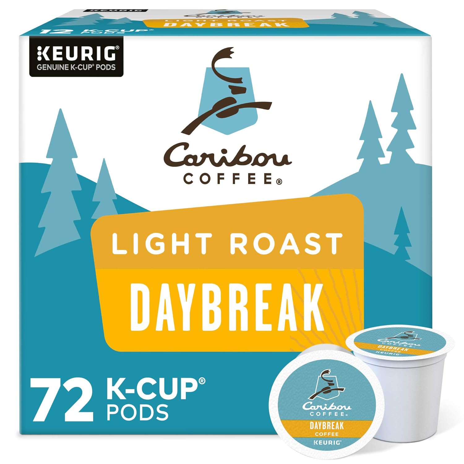 Caribou Coffee Daybreak Morning Blend K-Cup Pods for Fresh Brew