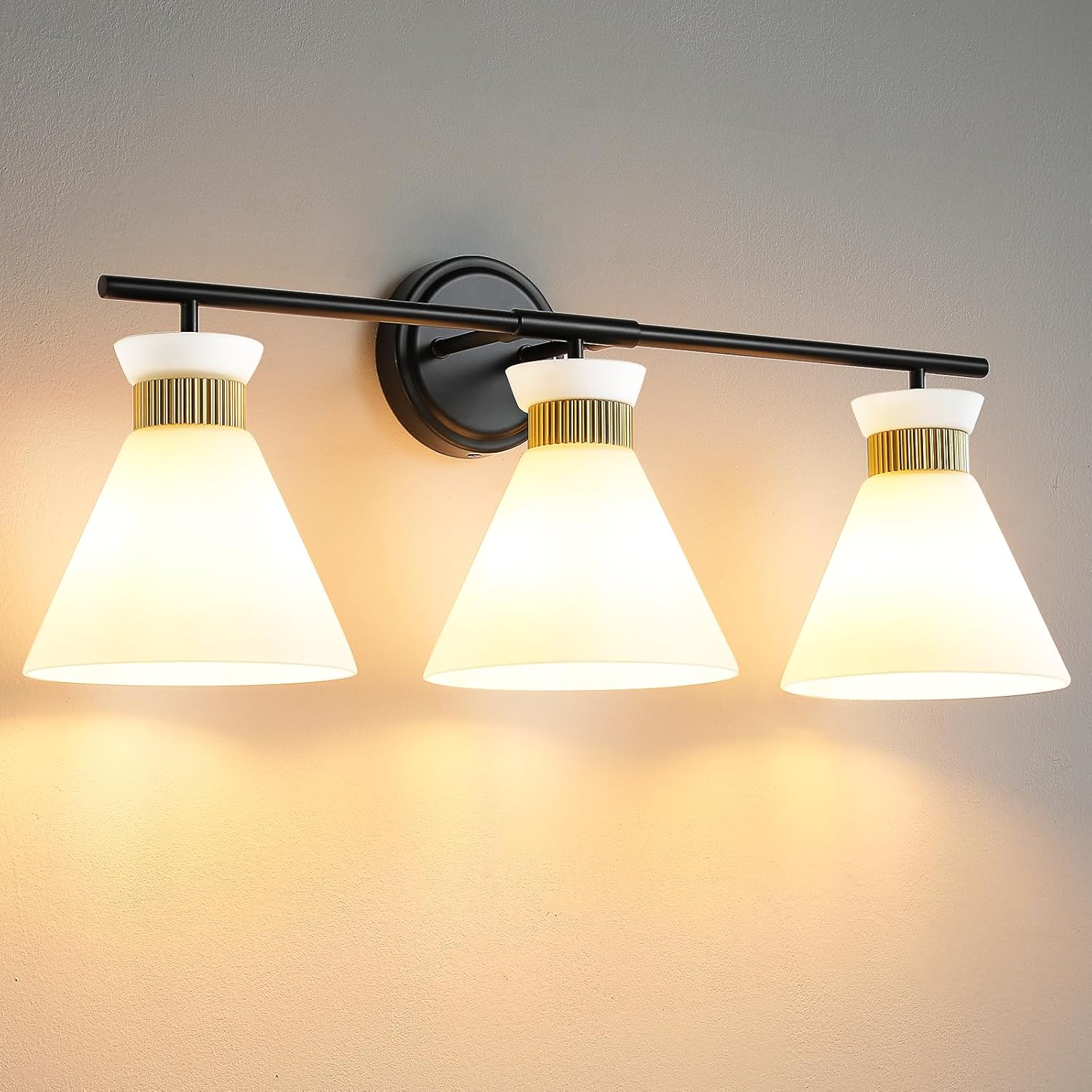 WOSHITU Bathroom Vanity Light Fixtures: Modern 3 Lights