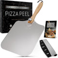 Pizza Peel 12 in - 12 x 14 Aluminum Pizza Peel with Folding Handle