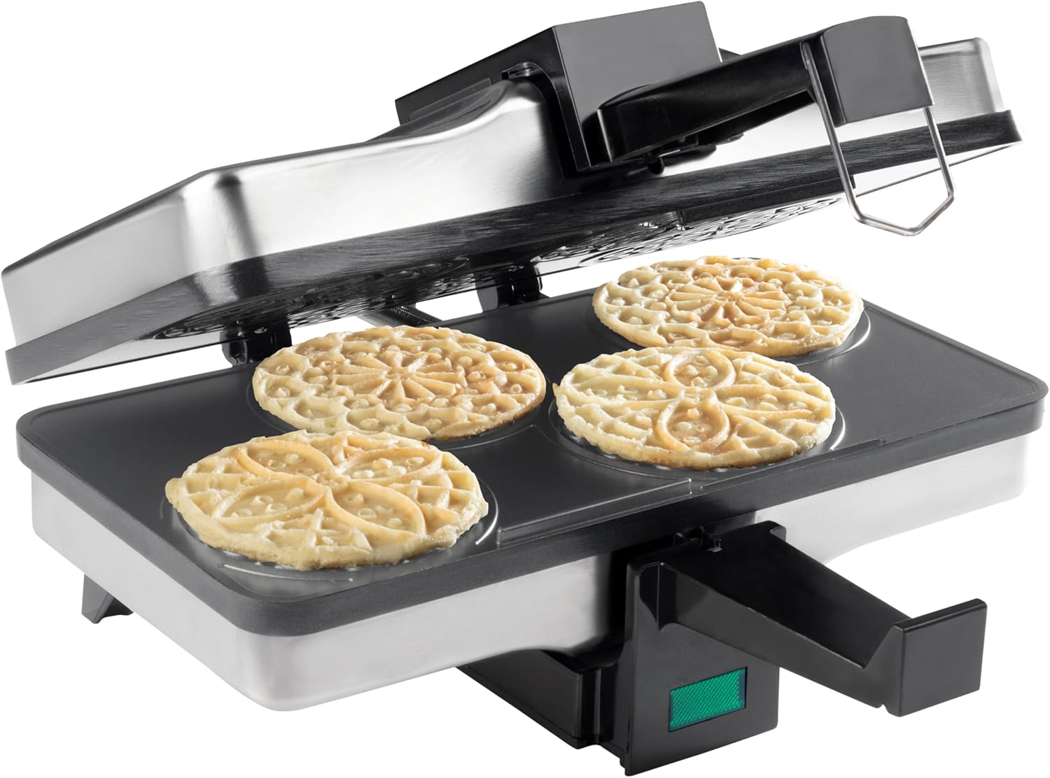 Piccolo Pizzelle Baker Makes 4 Mini Cookies for Holiday Fun