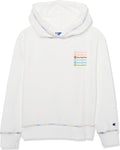 Champion Big Pullover Hoodie for Girls - Lightweight, Neon Rainbow