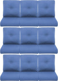 Blue 9-Piece Outdoor Patio Cushion Set - Fade & Water Resistant