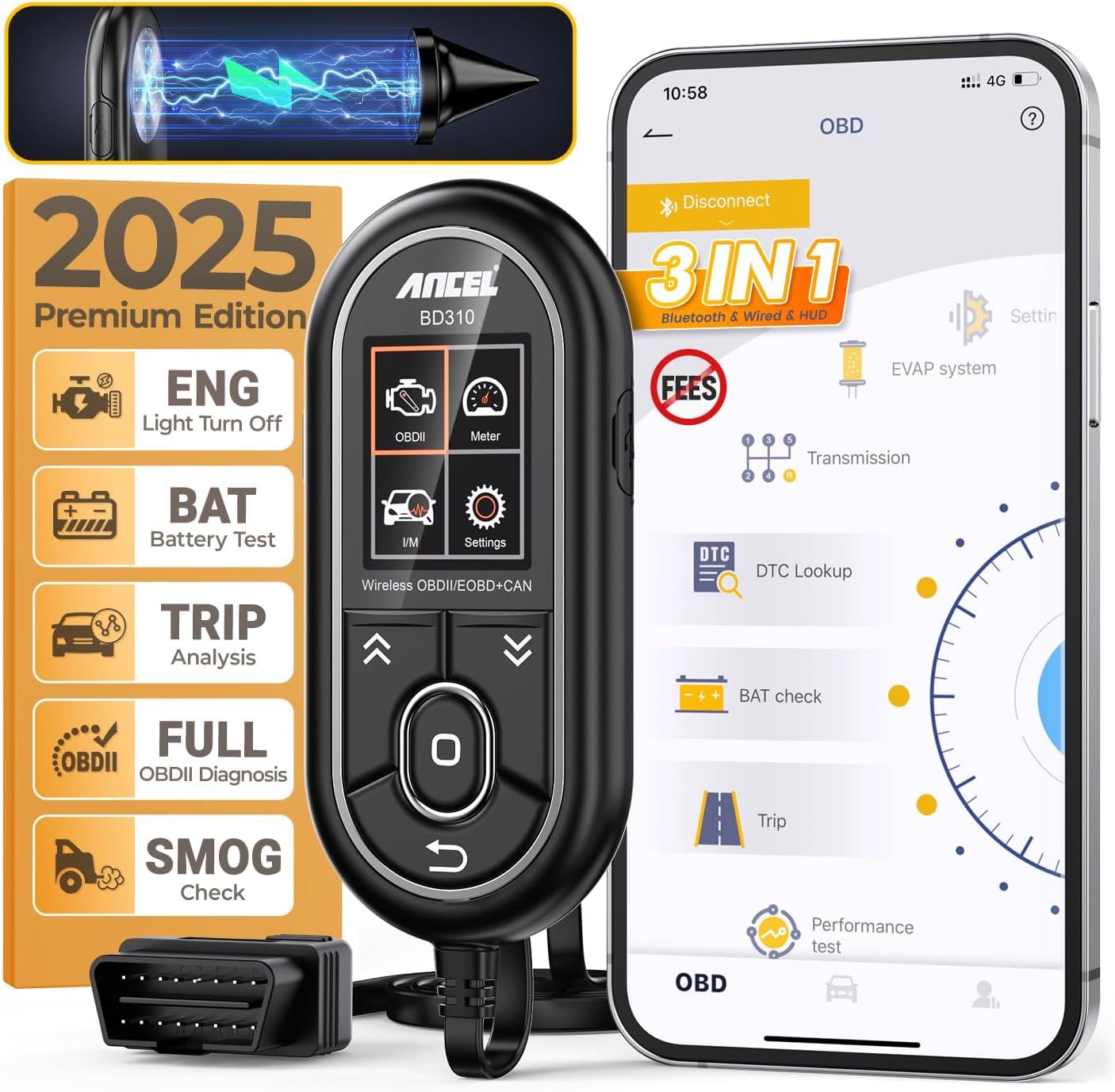 ANCEL BD310 OBD2 Scanner: Advanced Diagnostic Tool for Vehicles