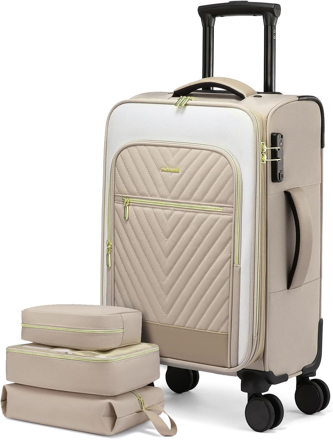 LOVEVOOK 20 Inch Carry On Luggage with Stylish Design and Features