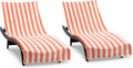 Arkwright California Chaise Lounge Cover - Pack of 2 Coral