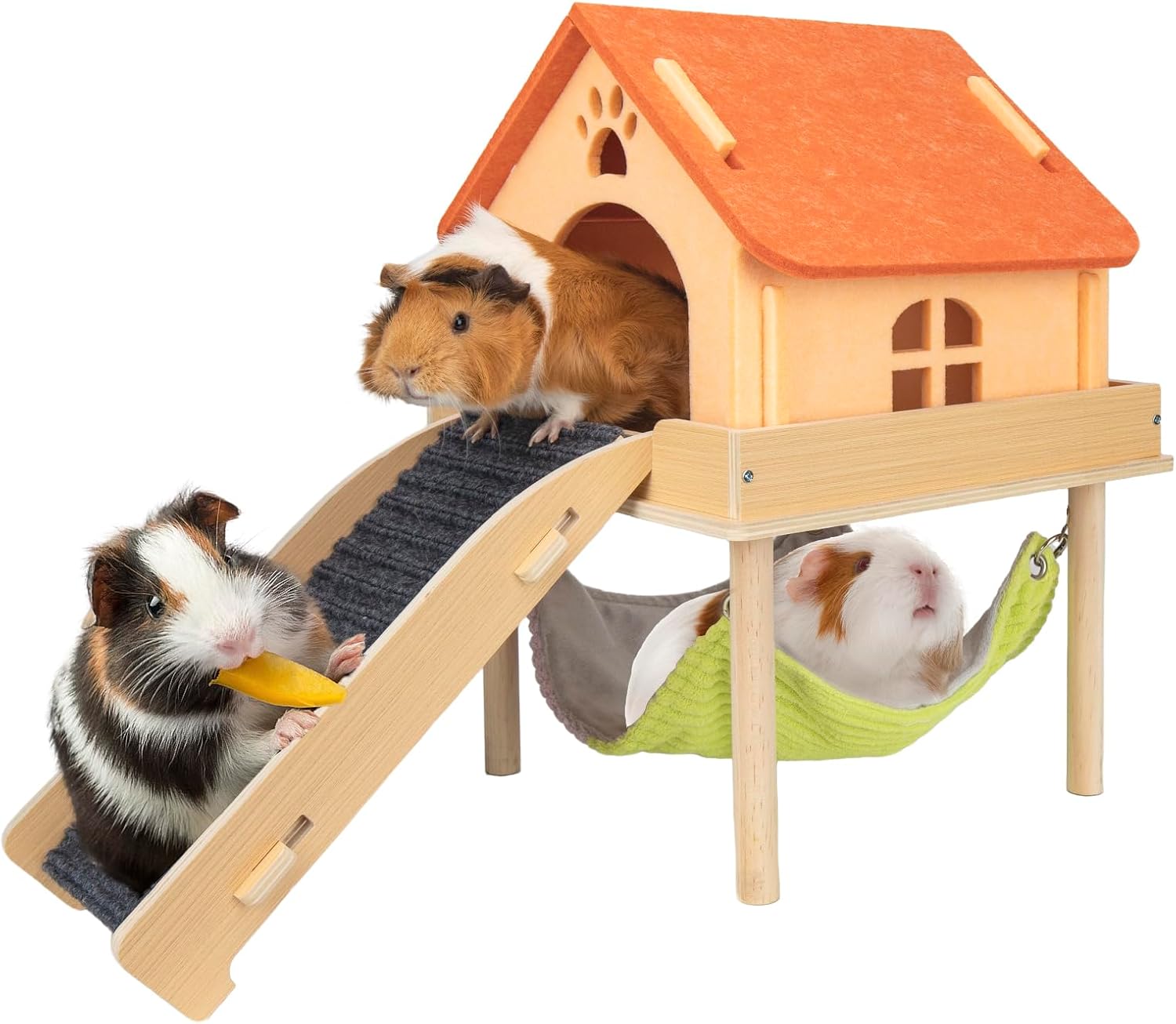 3 in 1 Enlarged Guinea Pig Hammock for Fun and Comfort