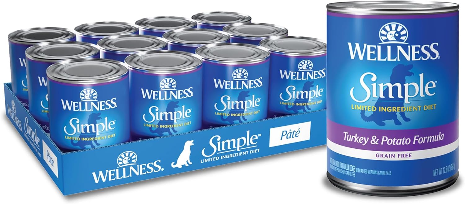 Wellness Simple Natural Wet Canned Dog Food, Turkey & Potato