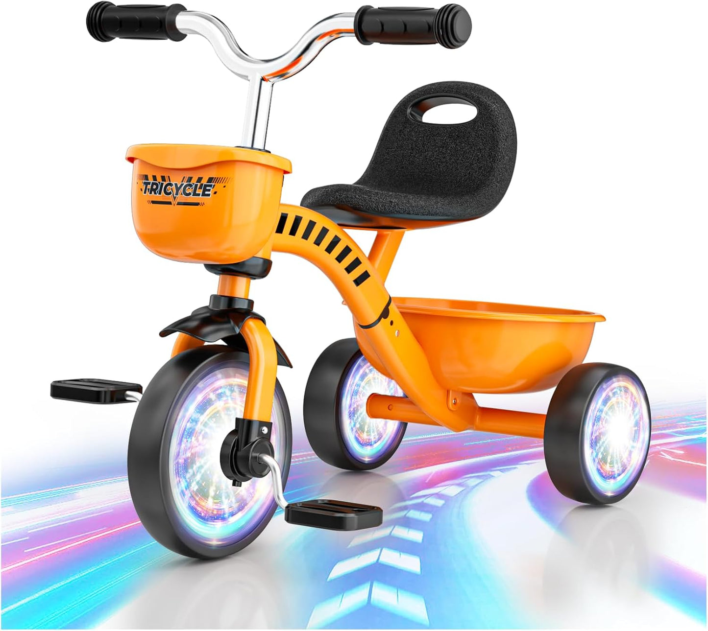 Tricycle for Toddlers 1-5 Years with Colorful Lighting Wheels
