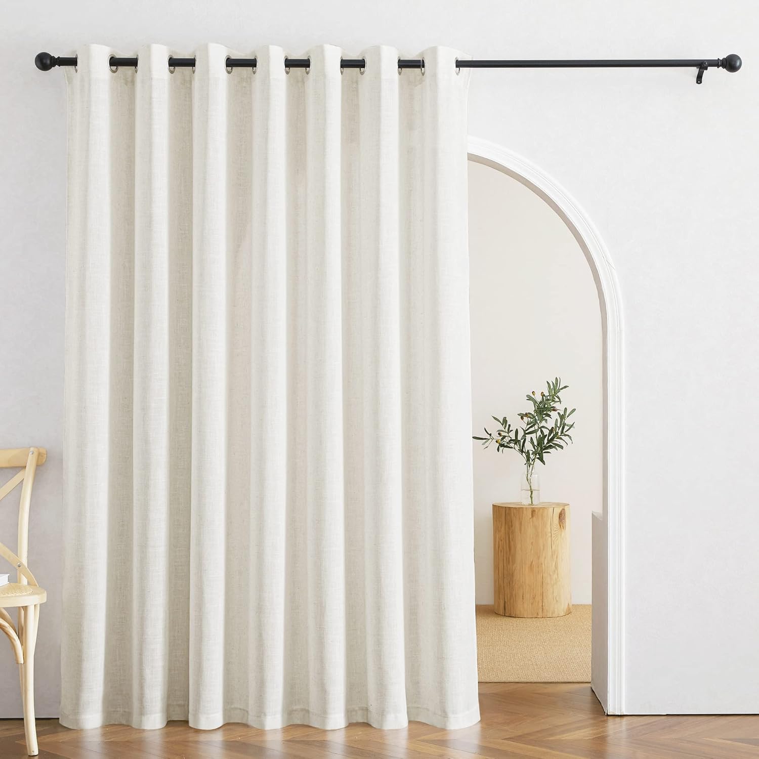 RYB HOME Extra Long Linen Curtains for Elegant Privacy and Style