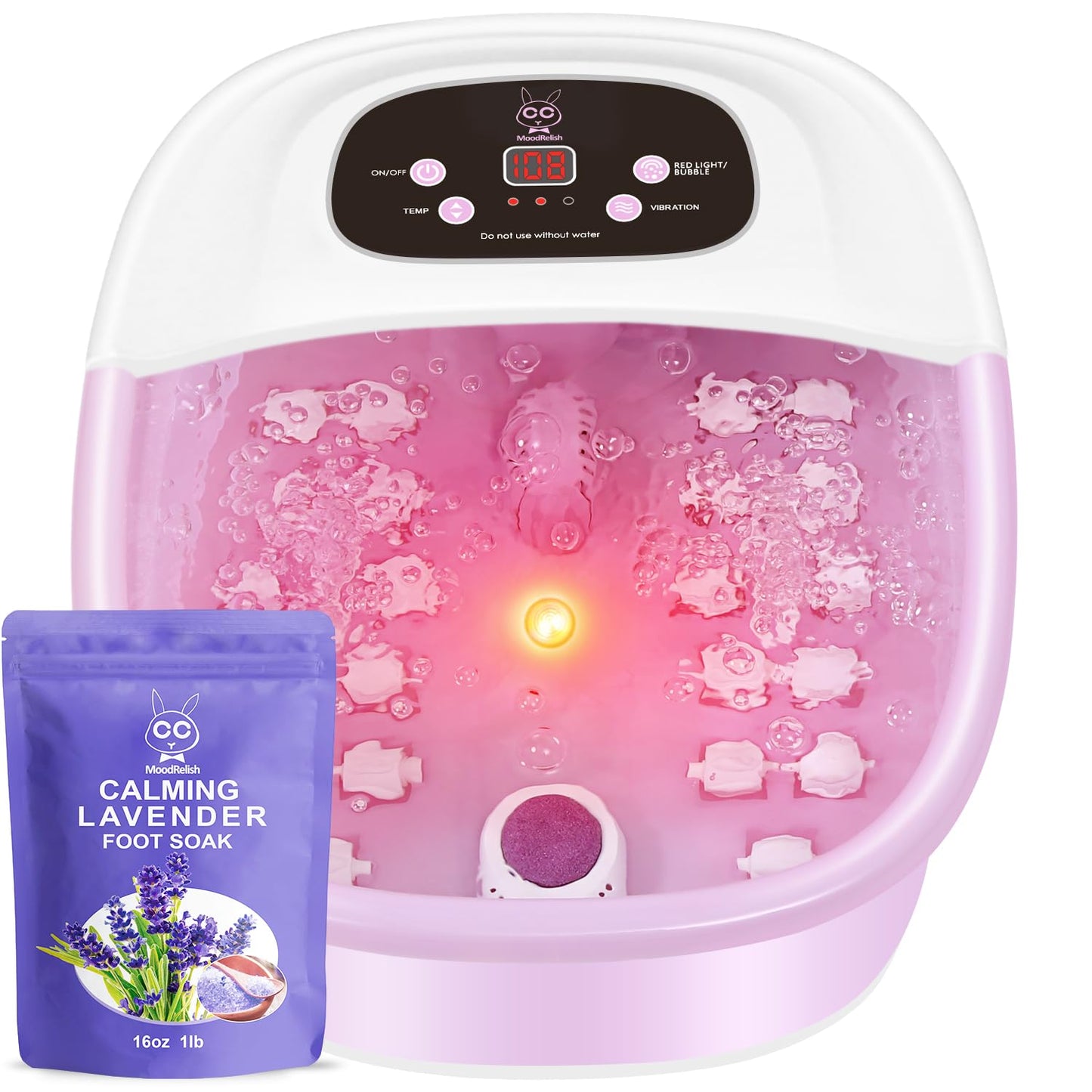 Foot Spa Bath Massager with Heat and Vibration for Relaxation