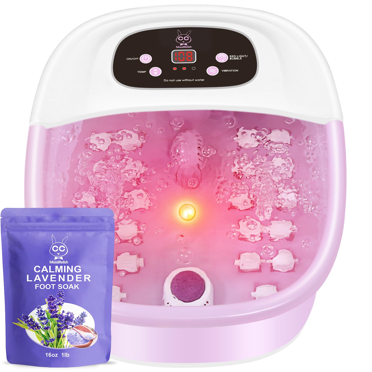 Foot Spa Bath Massager with Heat and Vibration for Relaxation
