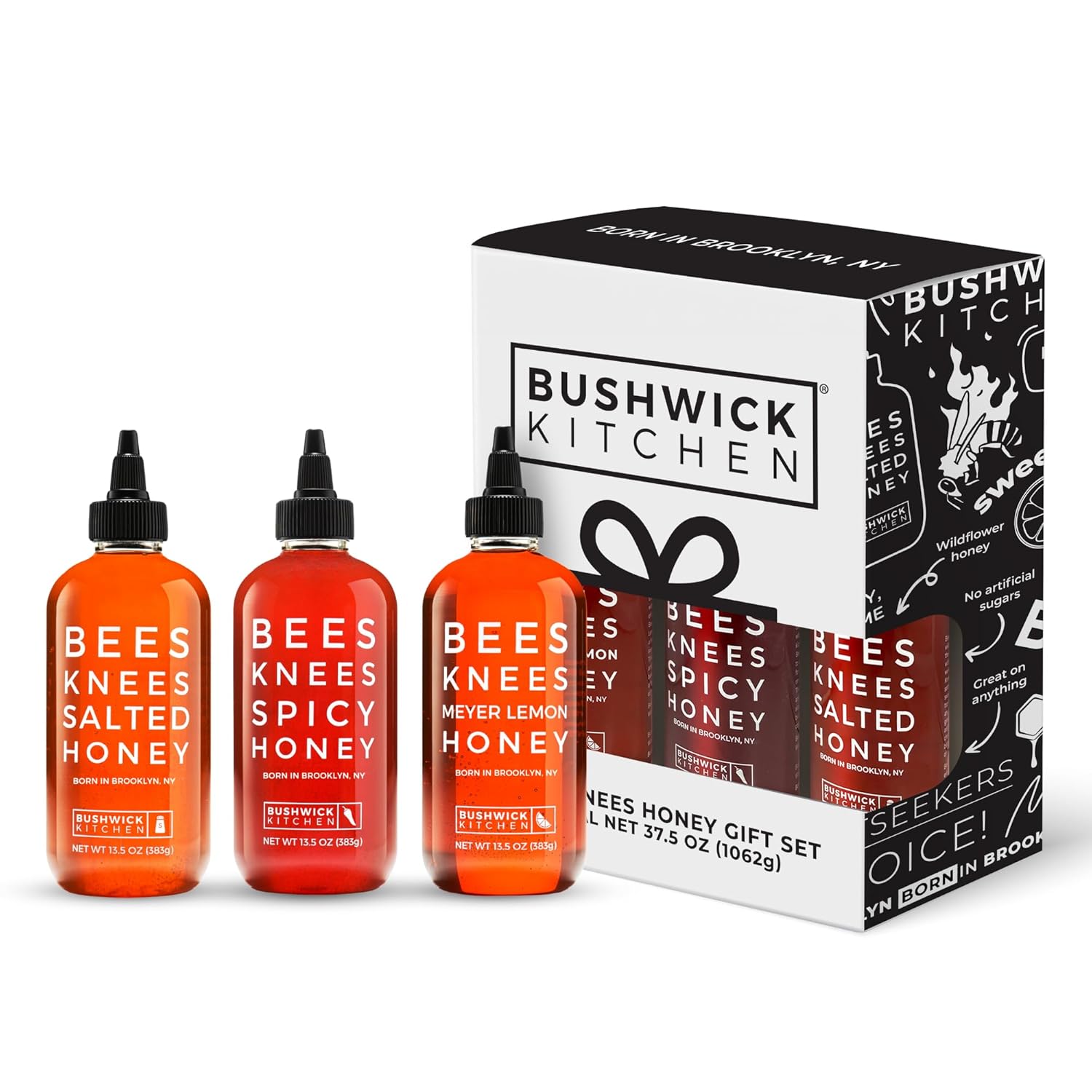 Bees Knees Honey Sampler Gift Box with Unique Flavors and Recipes