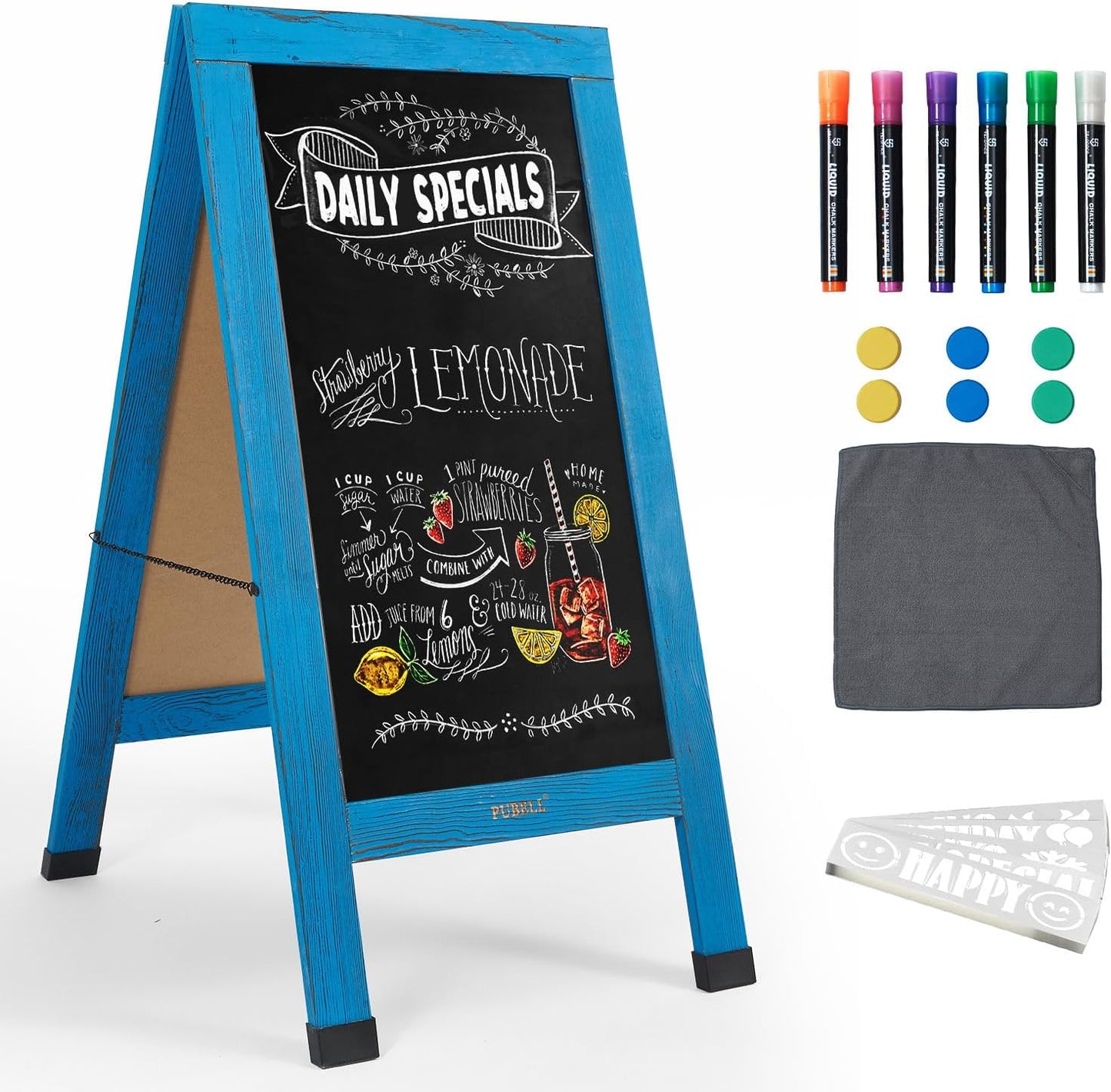 Large Sandwich A-Frame Chalkboard Sign by Pubell for Events