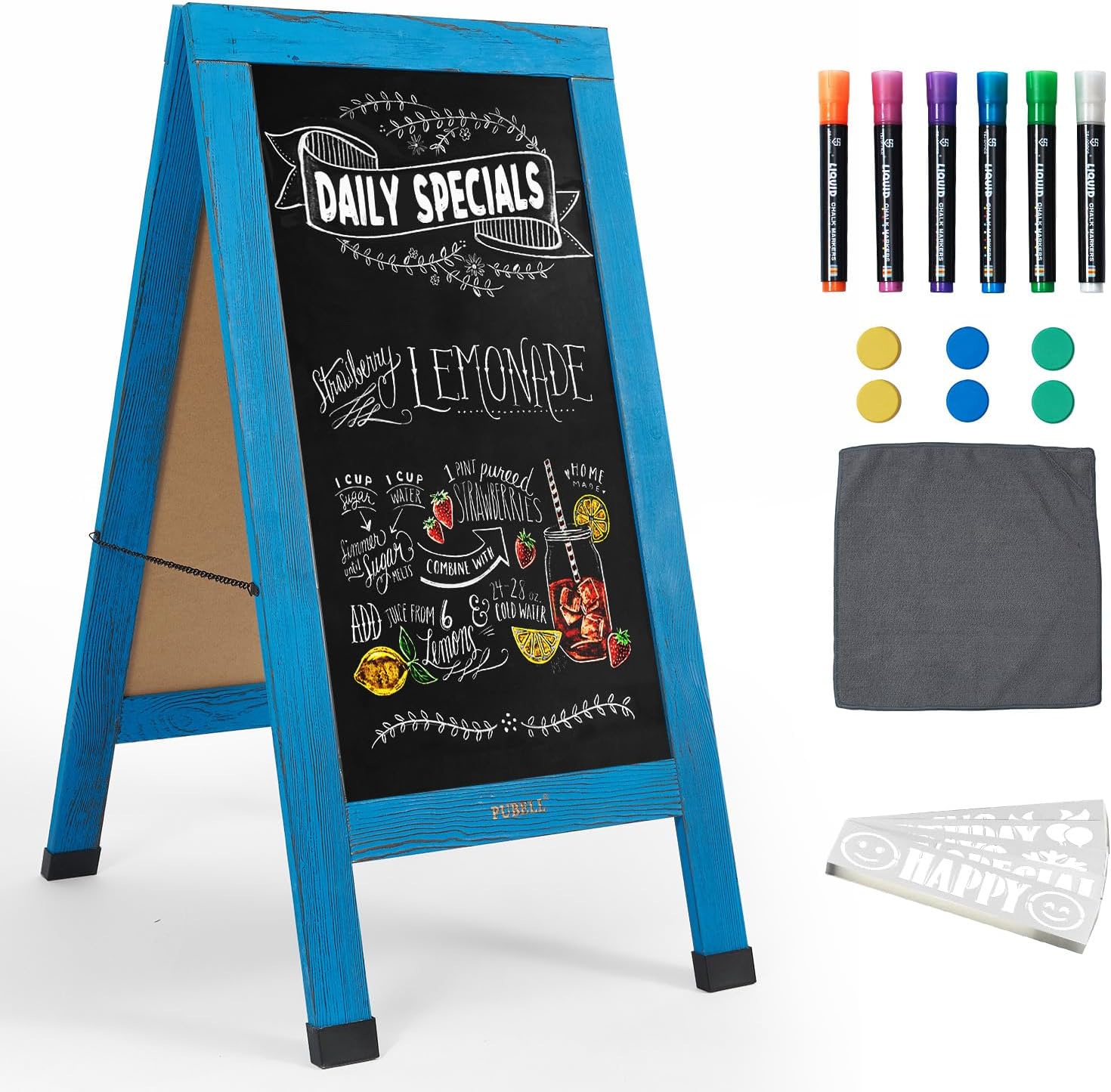 Large Sandwich A-Frame Chalkboard Sign by Pubell for Events