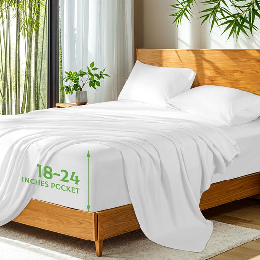SONORO KATE Ultra Soft Bamboo Sheets for Queen Size Beds