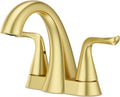 Pfister Willa Bathroom Sink Faucet 4-Inch Centerset, Brushed Gold