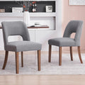 Contemporary Wooden Dining Chairs Set of 2 by VKNOW for Elegance