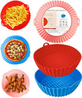 JETSNET 3-Pack Silicone Air Fryer Liners - Reusable & Heat Resistant