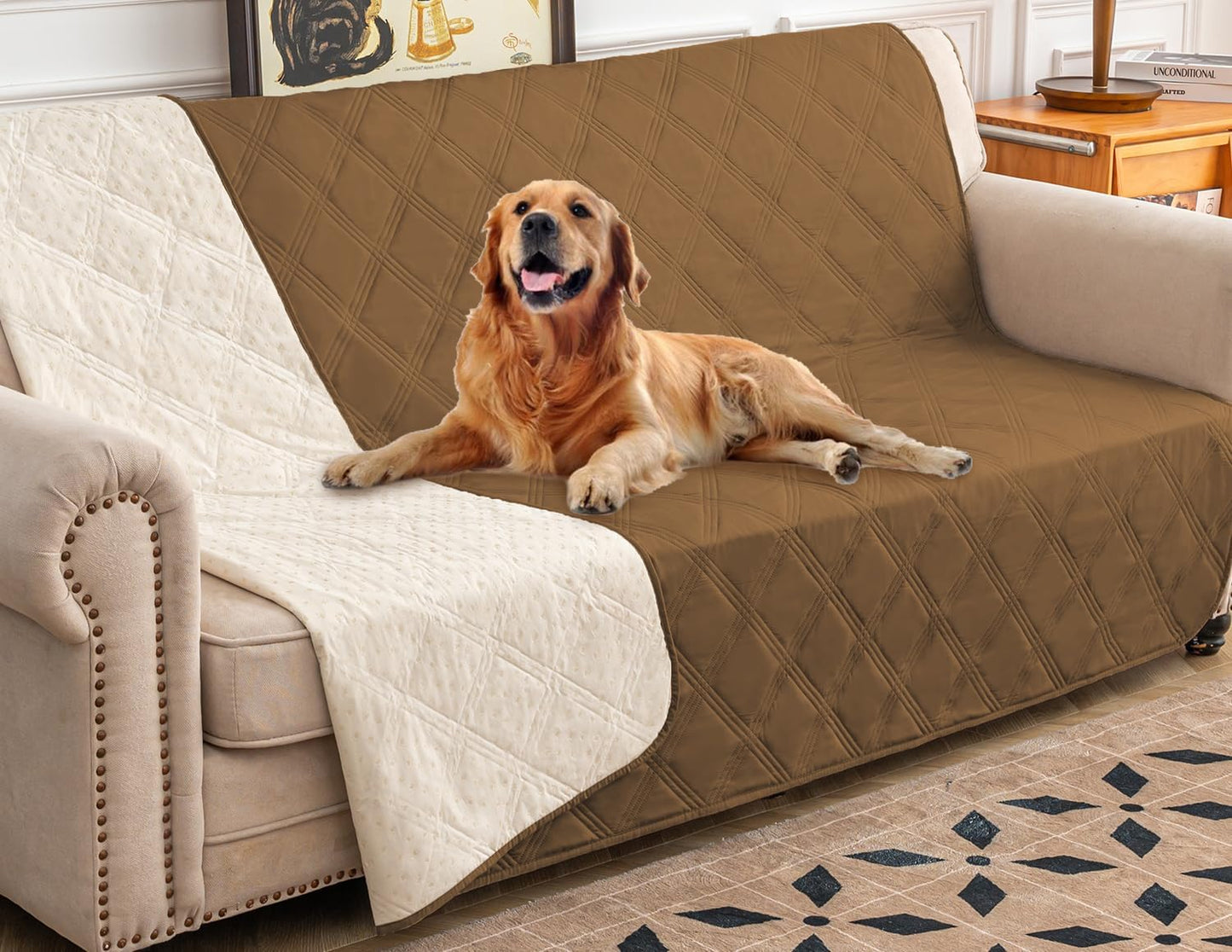 Ameritex Waterproof Dog Bed Cover with Anti-Slip Backing