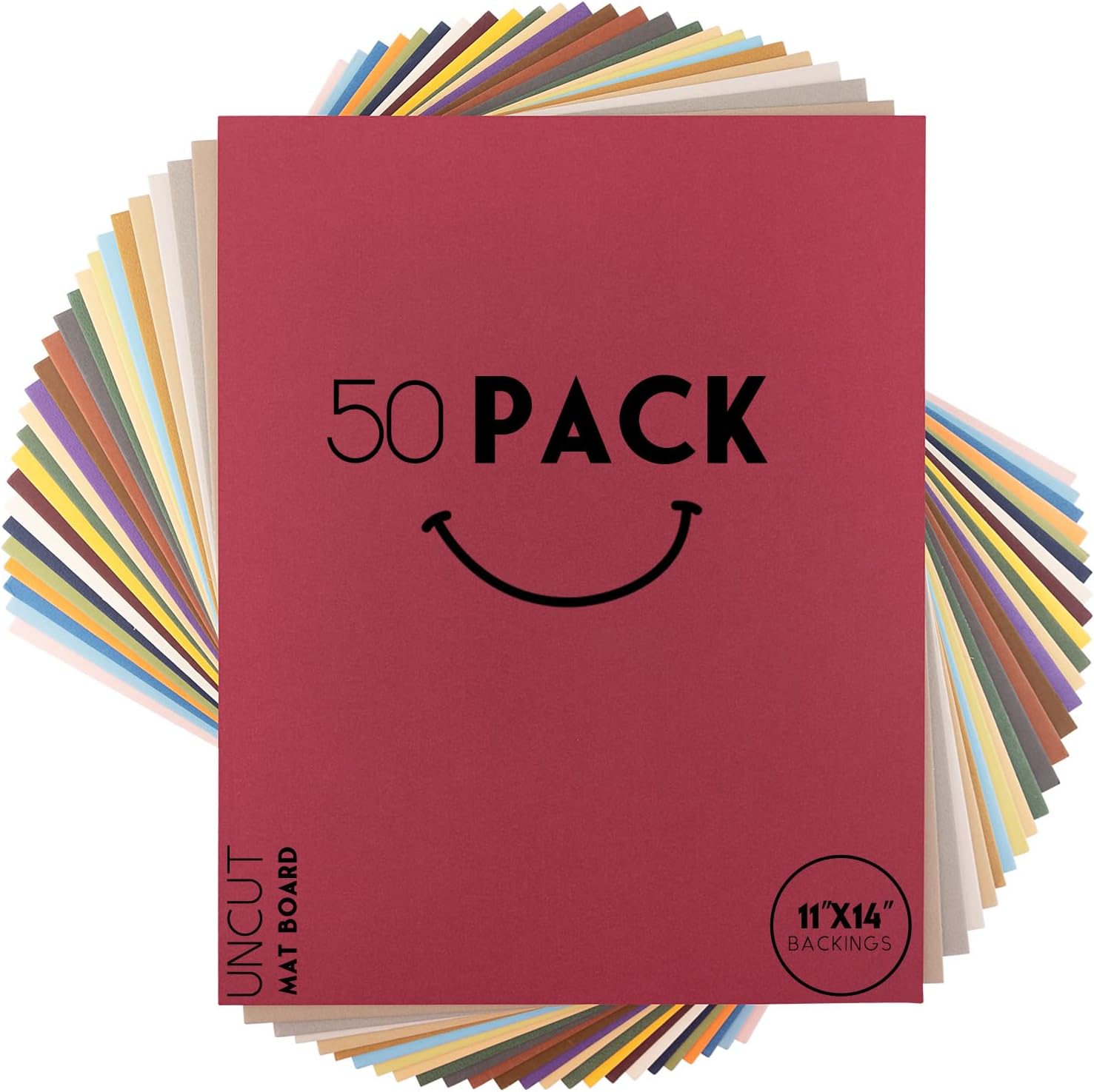 Uncut 11x14 Mat Boards Pack of 50 for Art and Frames