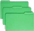 Legal Size Green File Folders, 1/3-Cut Tab, 100 Pack - Durable
