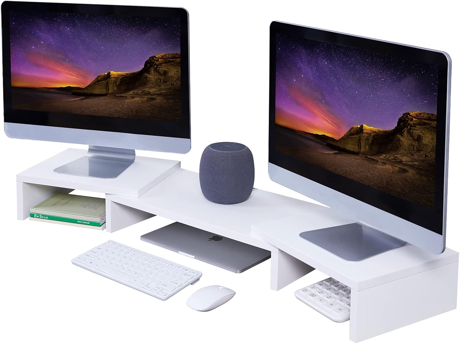SUPERJARE Large Monitor Stand Riser for Laptop and PC Use