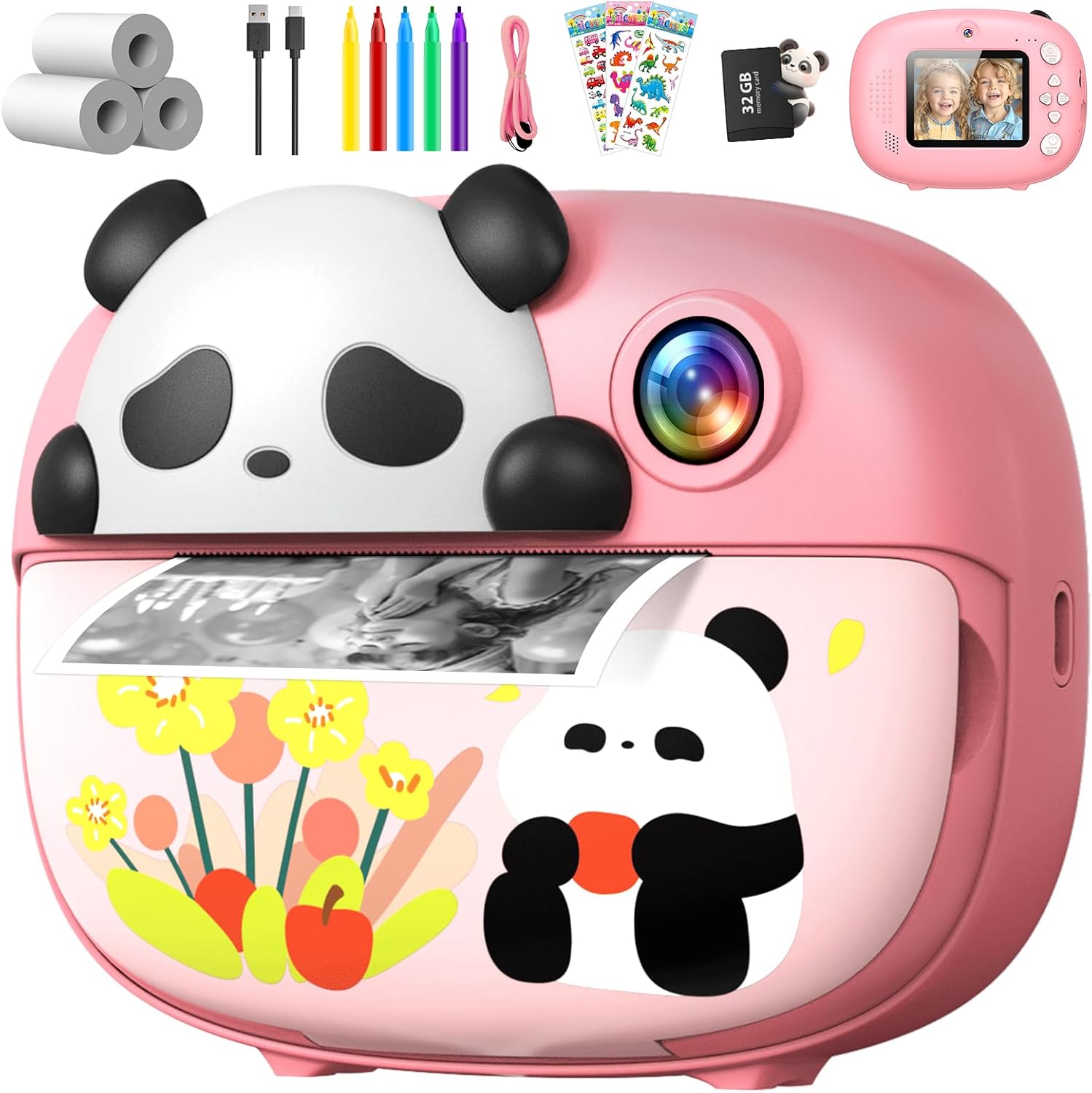 Panda Kids Instant Print Camera - Creative DIY Fun!