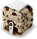 Cow Print Heated Blanket Twin Electric Blanket - 10 Heat Levels