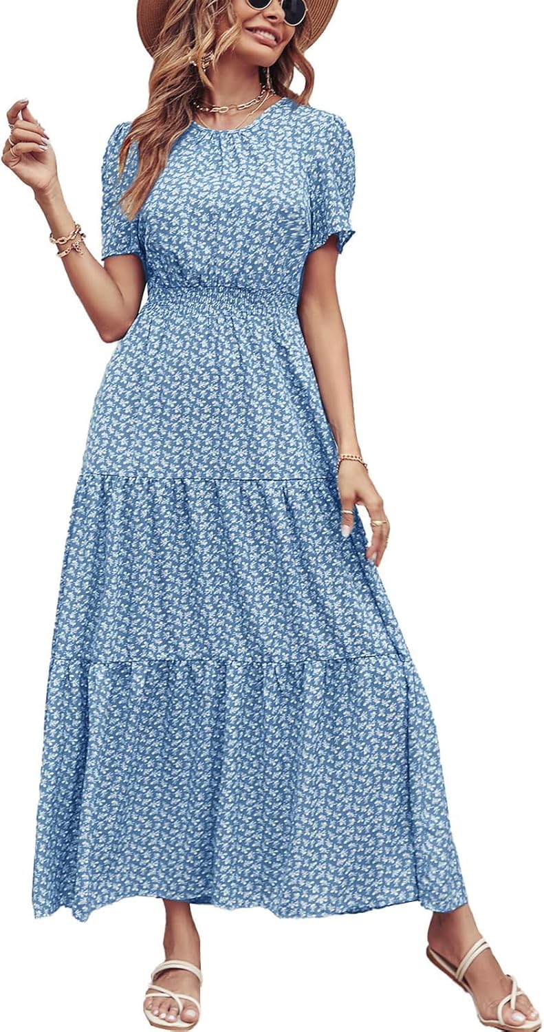 PRETTYGARDEN Women's Floral Maxi Dress for Summer Elegance