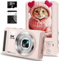 5K Digital Camera 72MP Point and Shoot - Compact 16X Zoom Camera