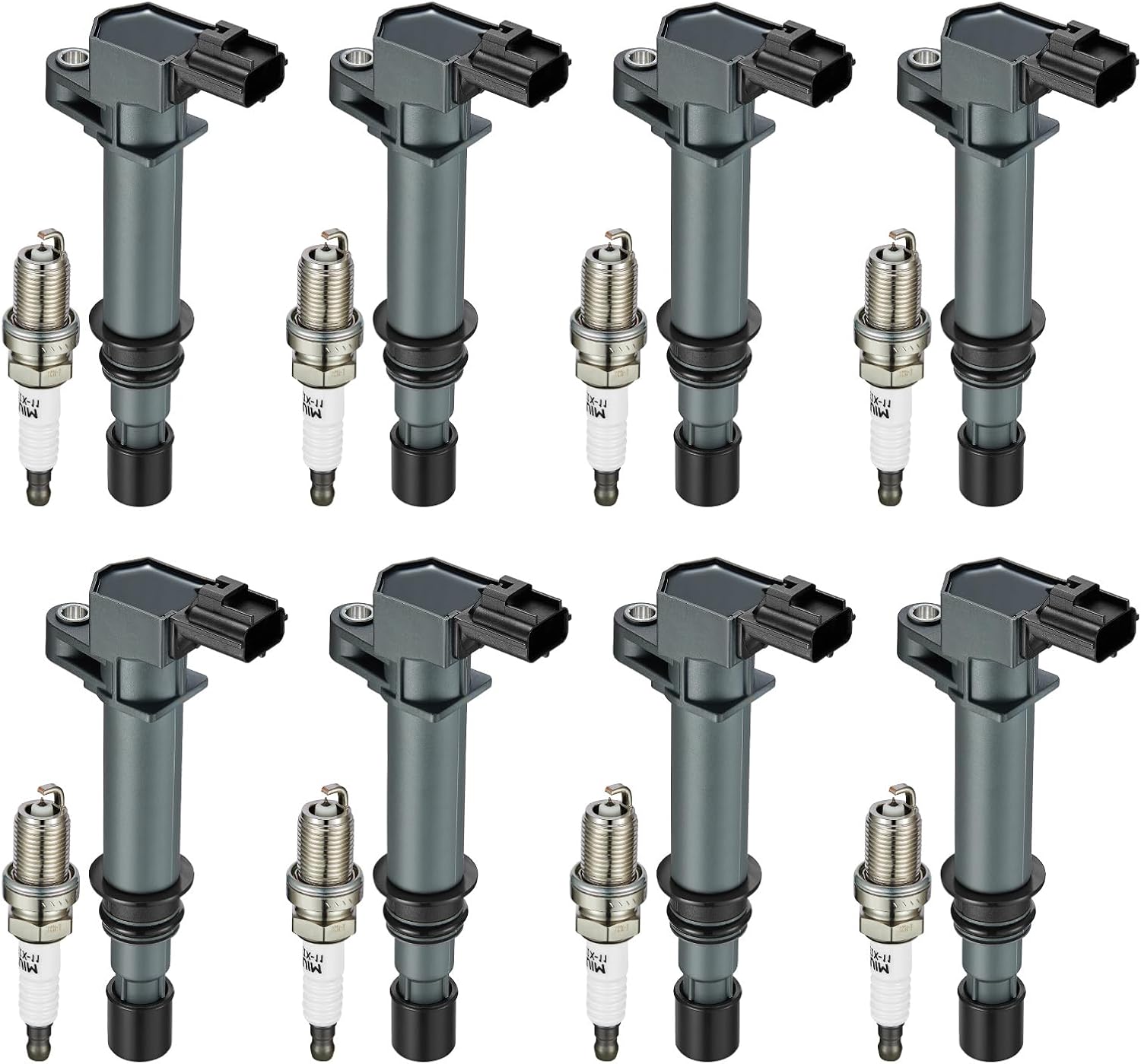 Set of 8 Ignition Coil Pack UF270 and Spark Plugs for Dodge