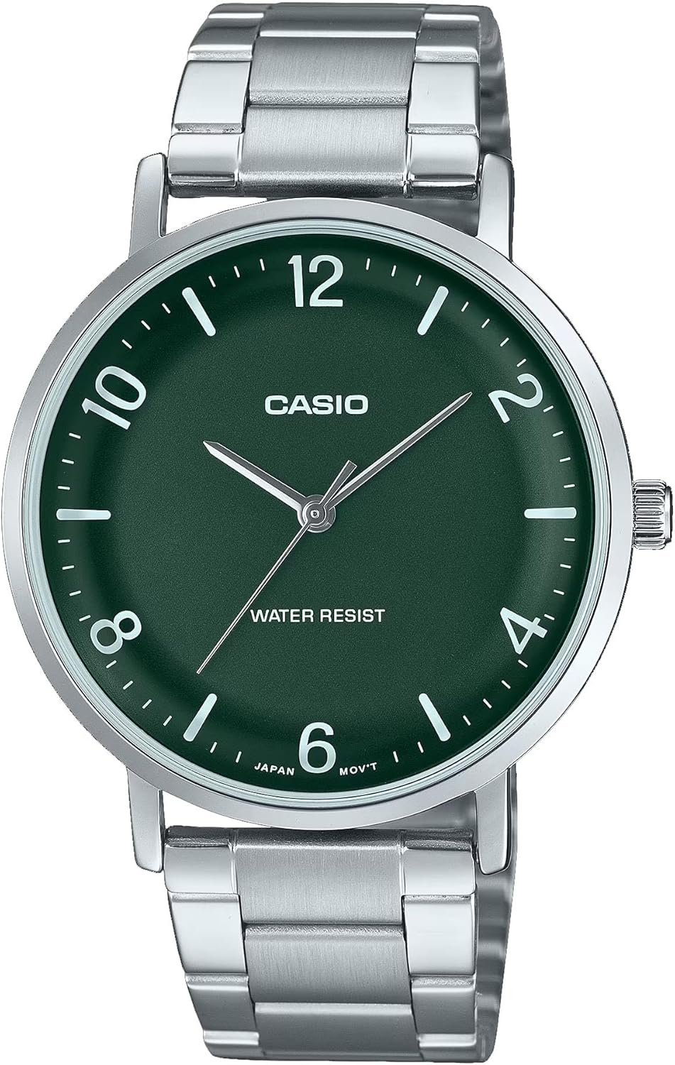 Casio Men's Green Dial 3-Hand Analog Watch