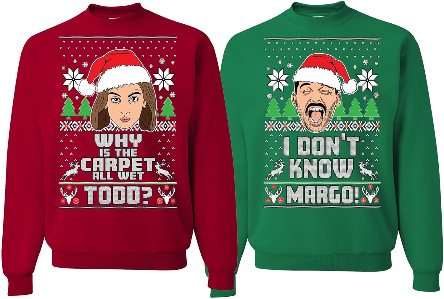 Wild Custom Apparel Ugly Christmas Sweatshirt for Couples Fun