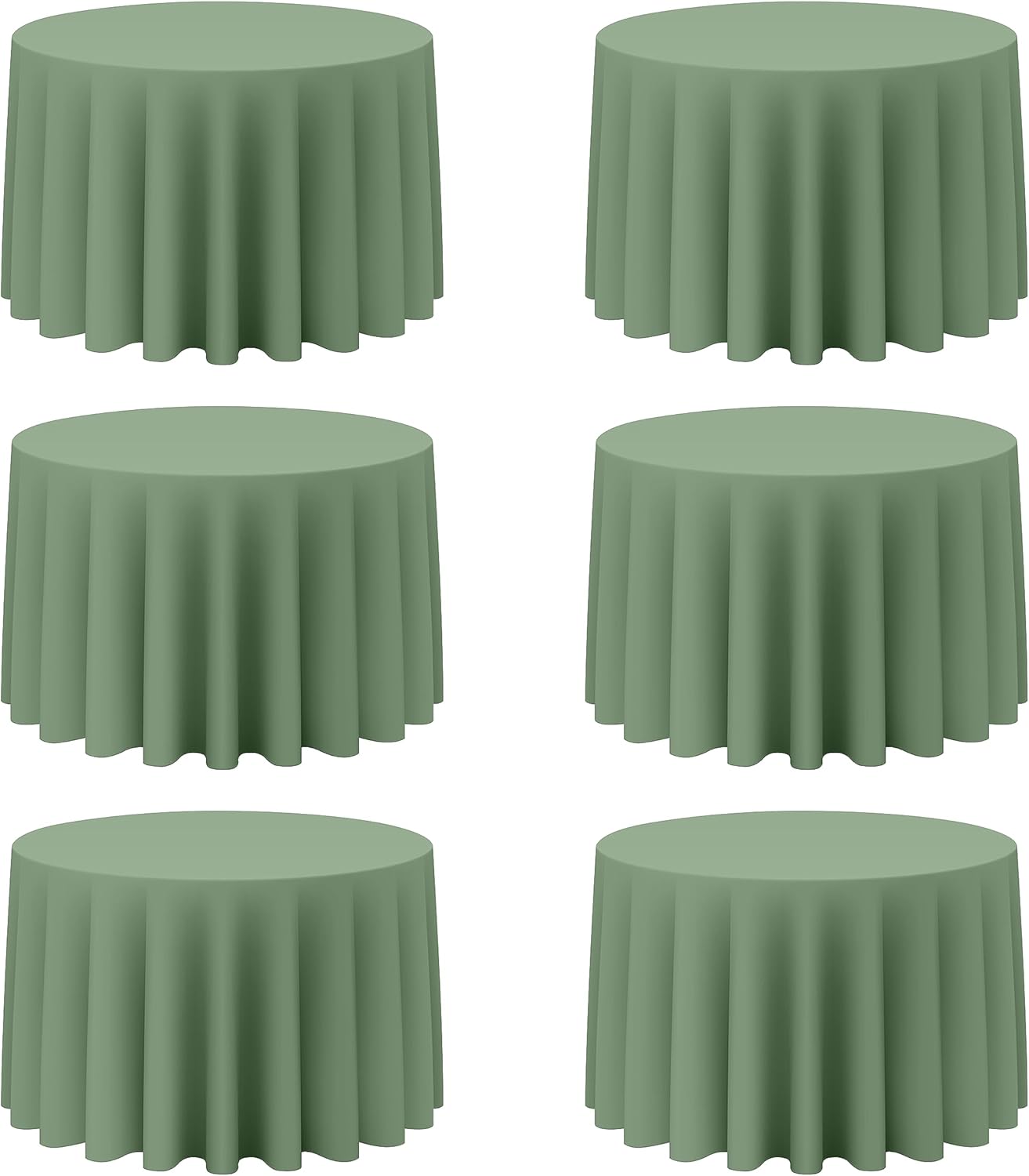 Sage Green Round Tablecloths 108 Inch for Elegant Events