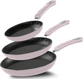 Nonstick Frying Pans 3 Piece Set - Even Heat, Easy Clean