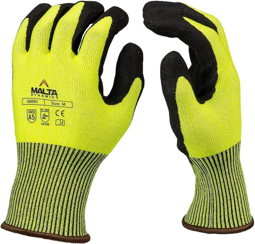 Malta Dynamics Safety Work Gloves with Cut Level 5 Protection
