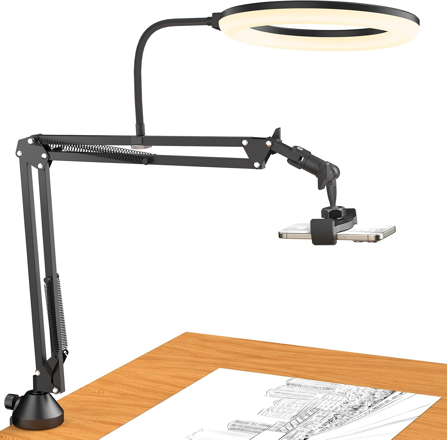 TONOR Overhead Ring Light Kit for Video Recording and Makeup