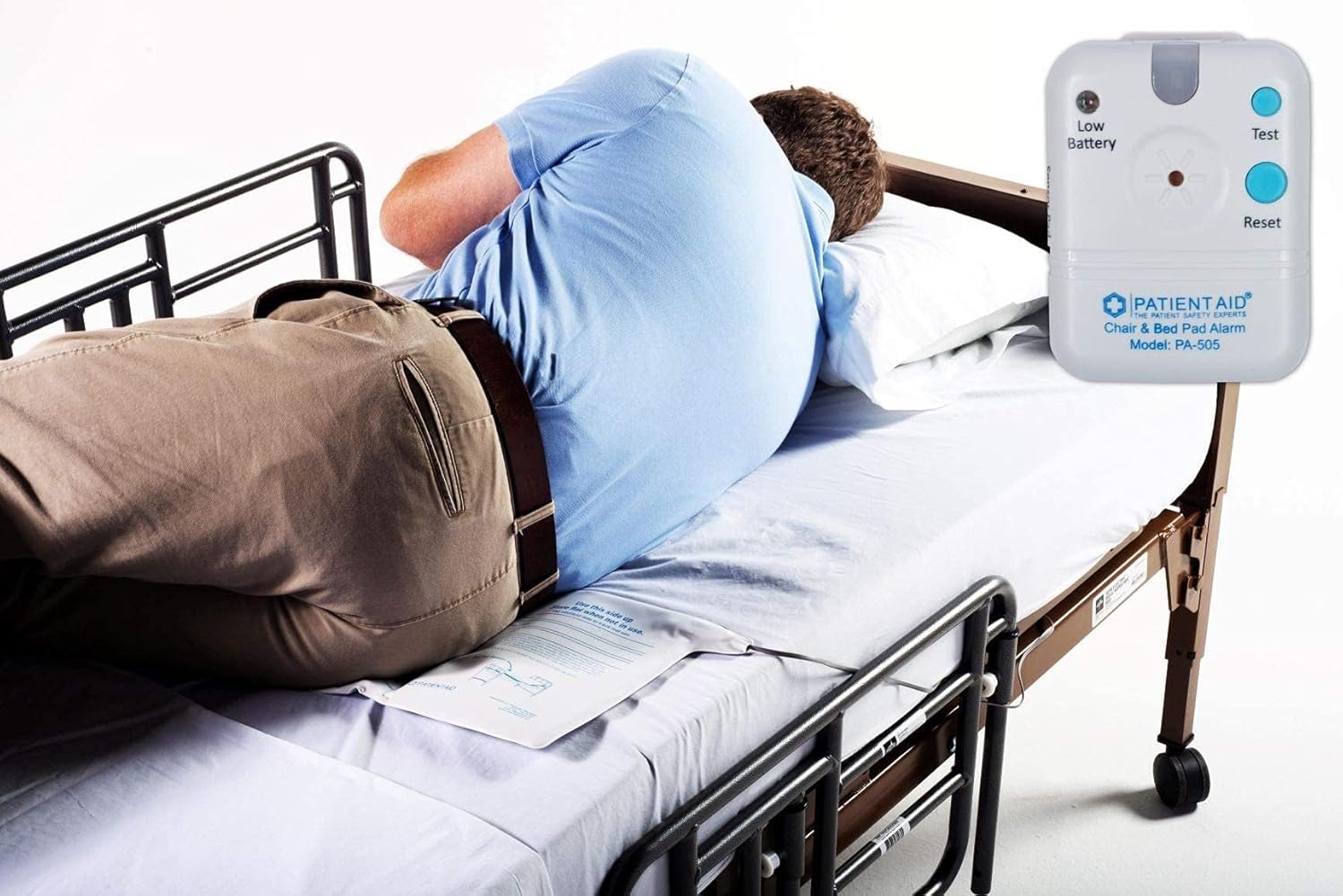 Patient Aid Bed Alarm with Motion Sensor Pad for Elderly Care