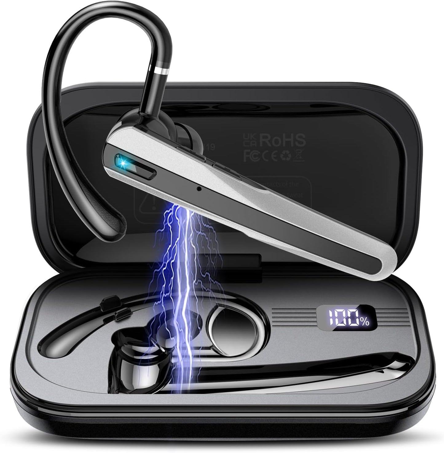 Bluetooth Headset V5.3 with ENC Noise Canceling Mic for Drivers