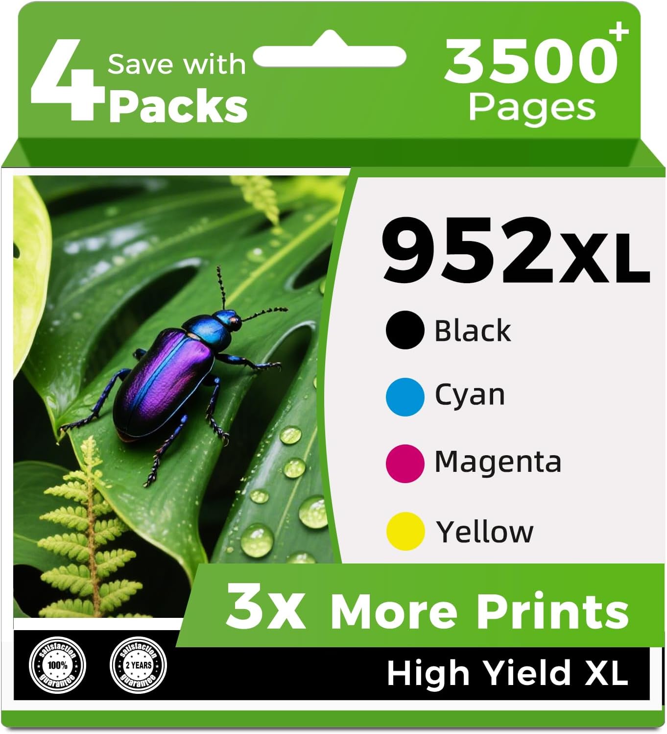 High Yield 952XL Ink Cartridge 4-Pack for HP OfficeJet Pro