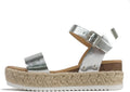 Soda CLIP Women Open Toe Ankle Strap Platform Espadrille - Spring