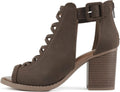 Soda Womens Fashion Aran Open Toe Heel Sandal - Stylish 3.5ft