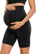 CRZ YOGA Womens Butterluxe Maternity Biker Shorts Over The Belly 6in
